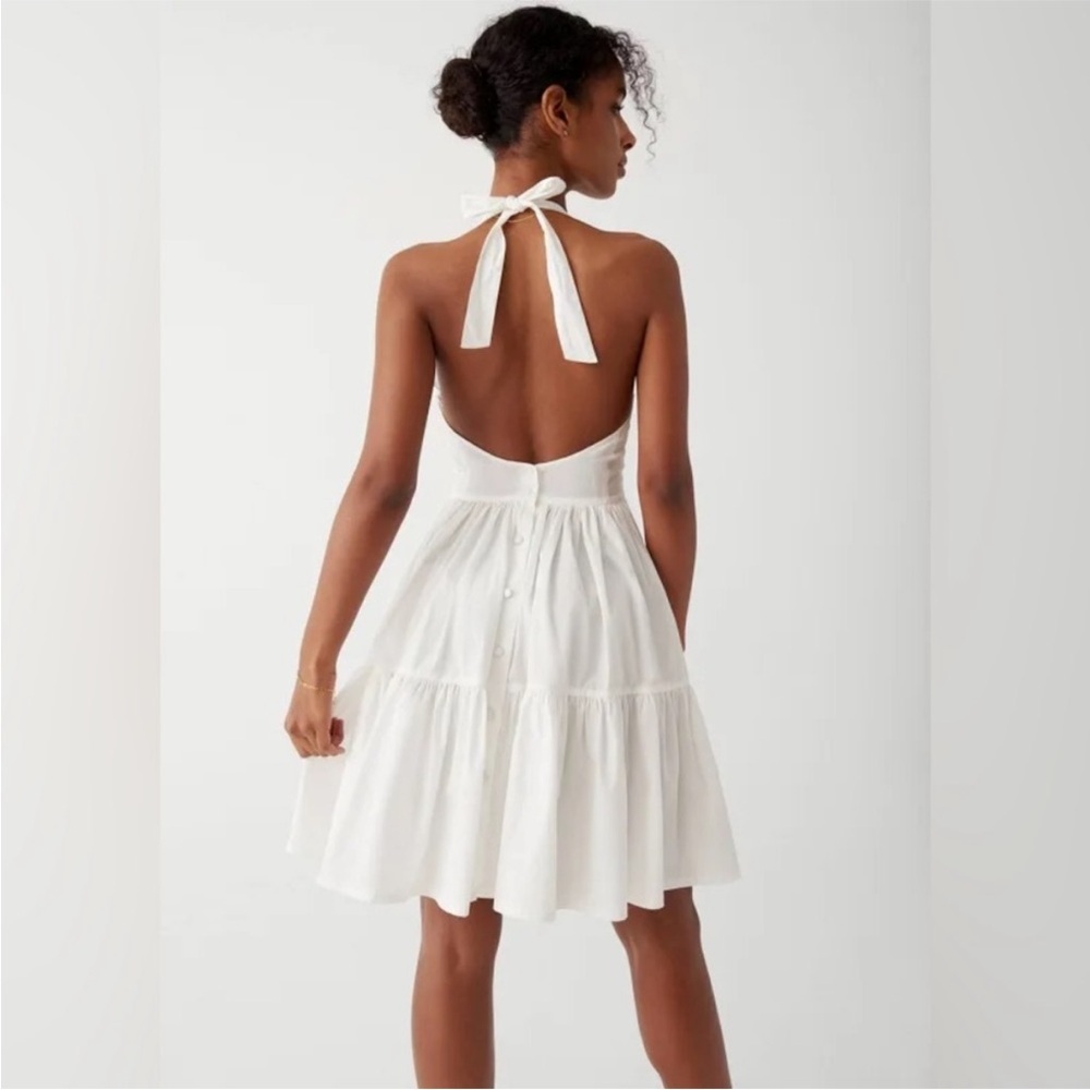 Frankie's Bikinis Tulsa White Pin Up Halter Mini Dress Size Large - Picture 2 of 9
